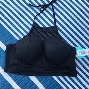 Halter bathing suit top.